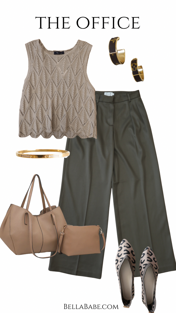 Lilibet Satin Pant - Khaki