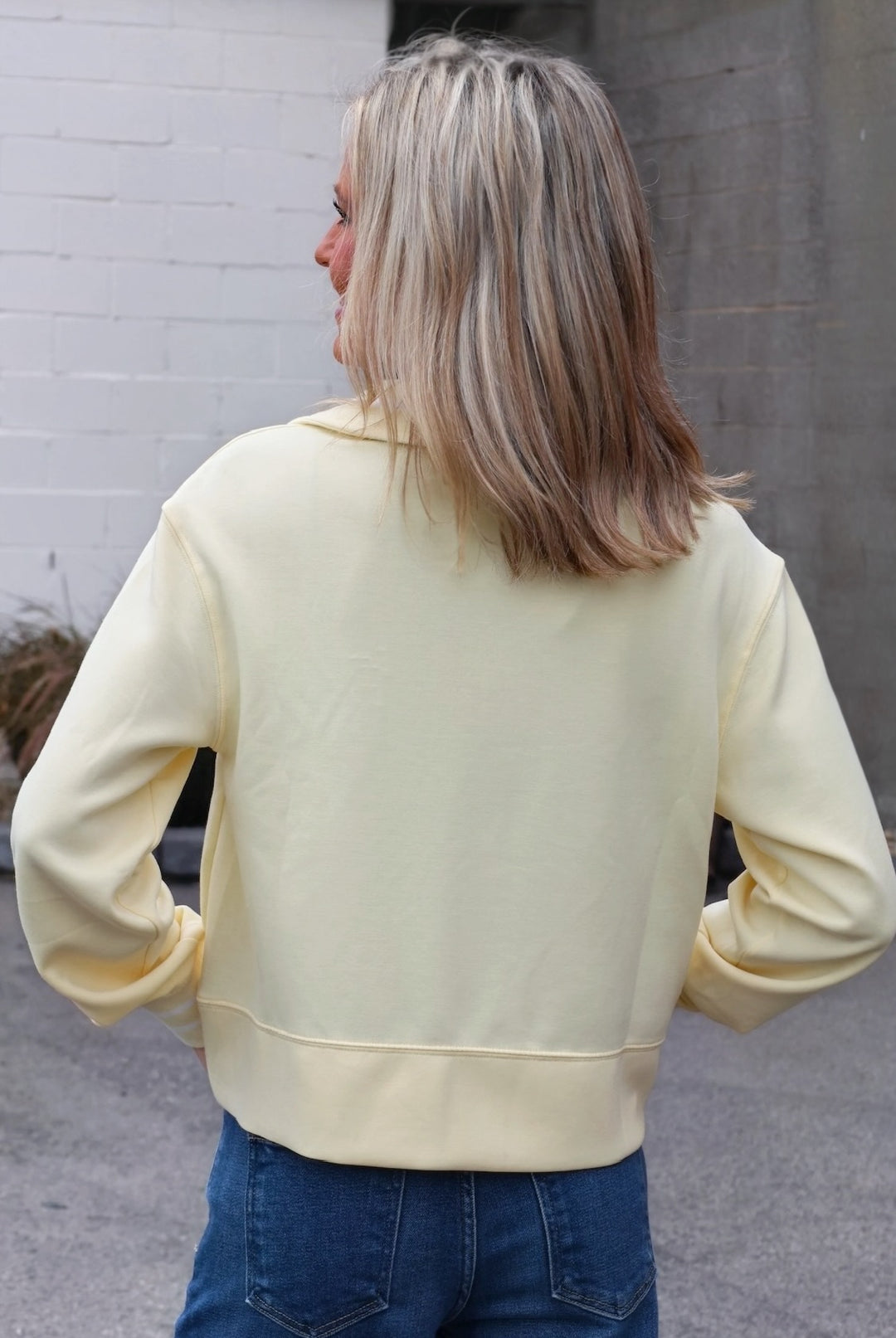 Sporty Scuba Half Zip- French Vanilla