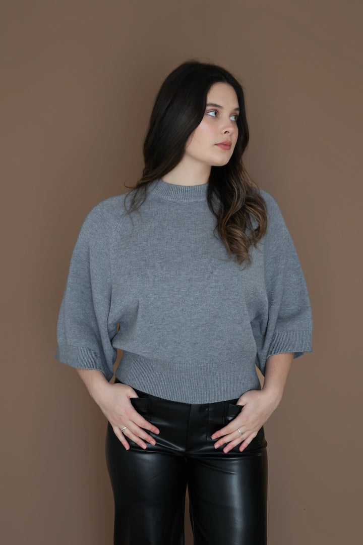 Bailey Crew Neck Sweater- Grey