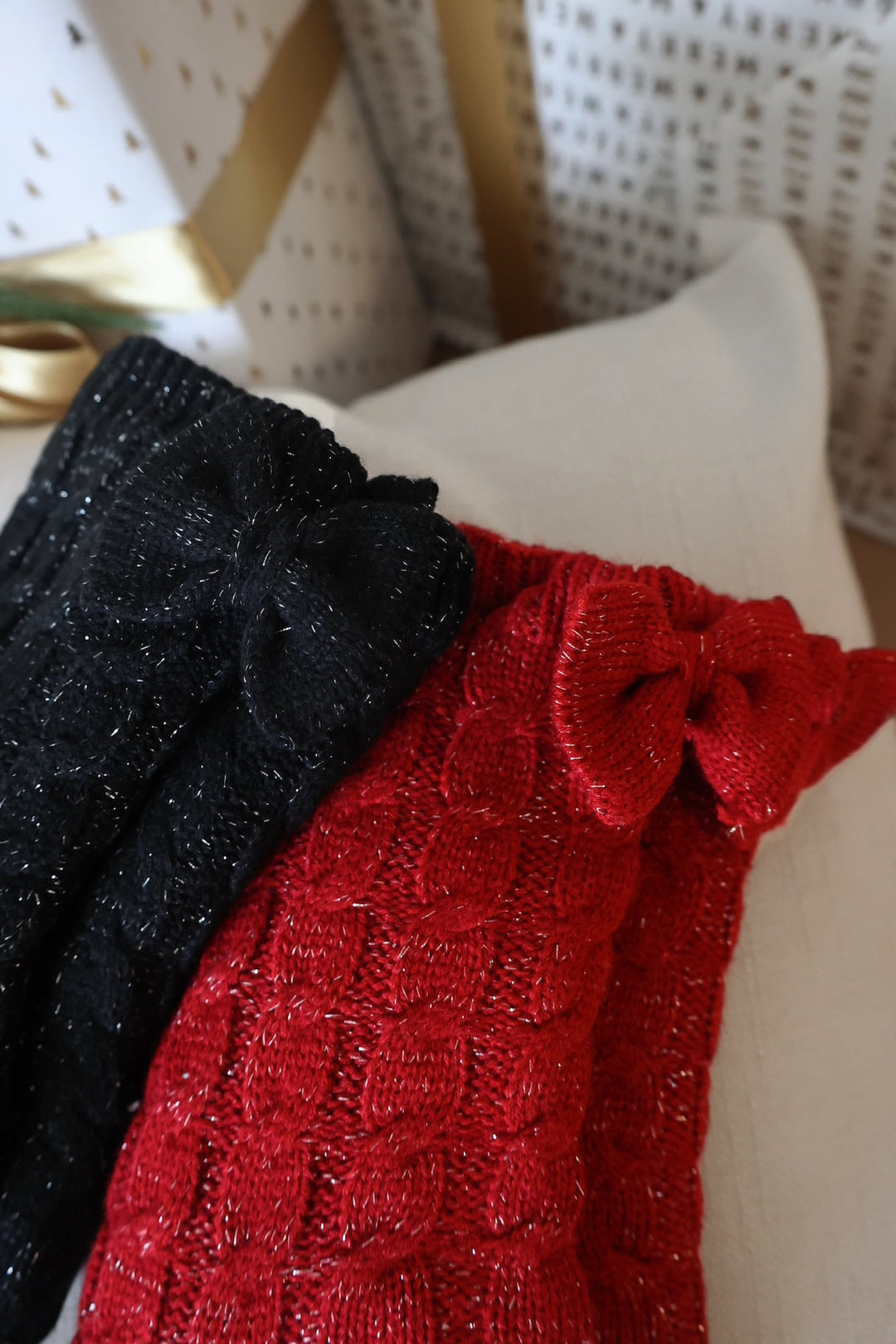 Bow Back Slipper Socks