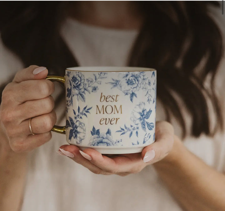 Best Mom Ever Floral Mug