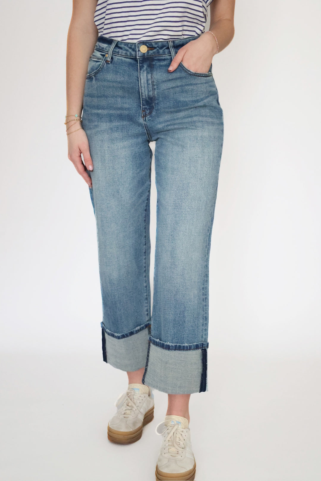 Sienna High Rise Wide Leg Jean - Cuddle