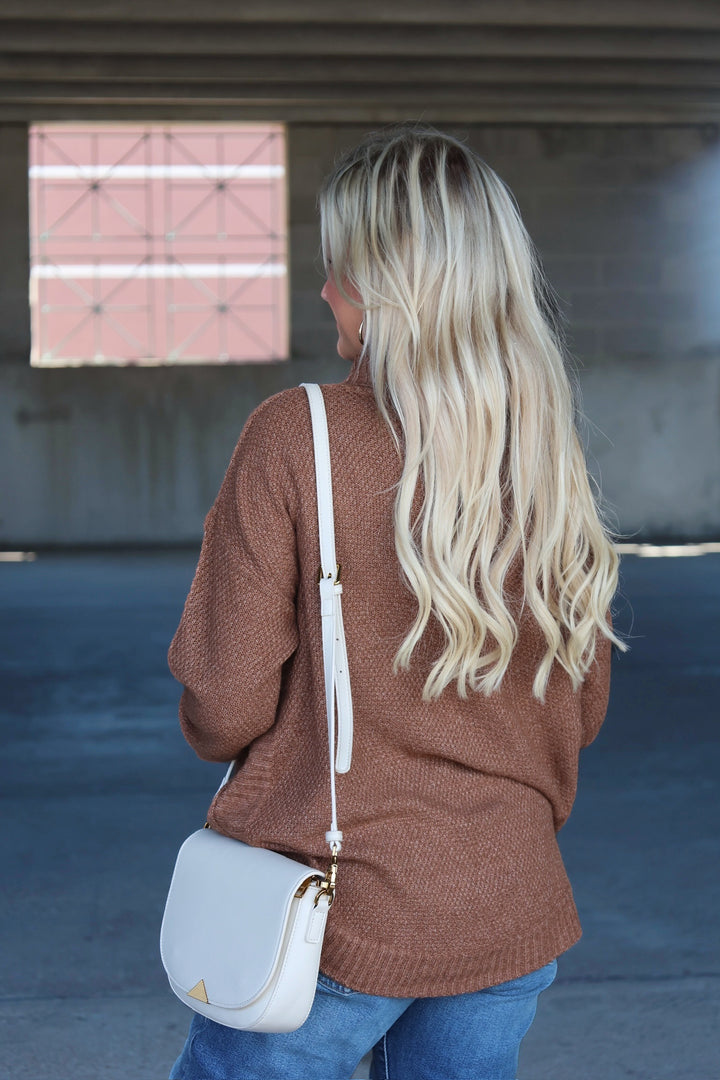 Sydney Cowlneck Sweater - Camel