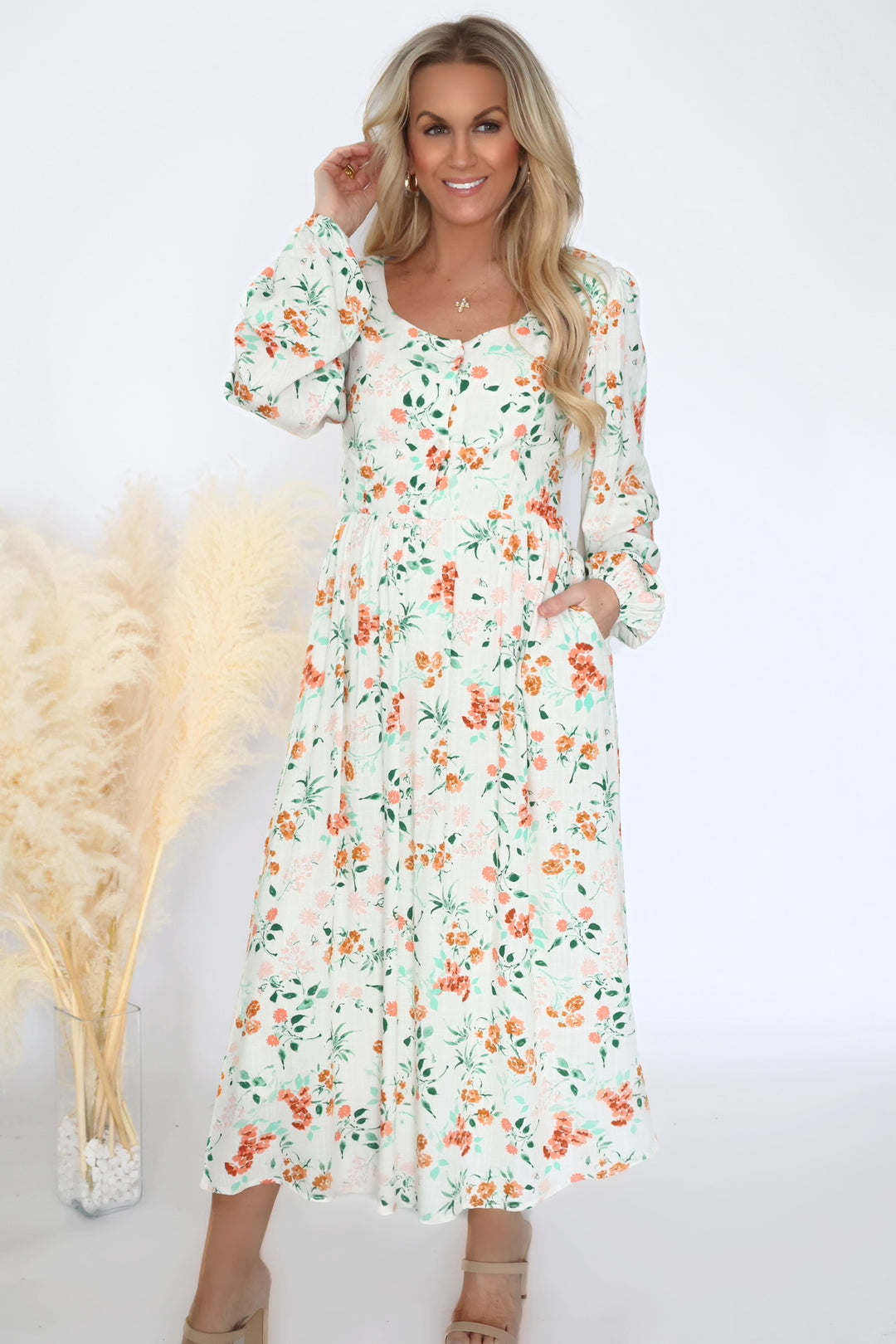 Bloom Brigade Midi Dress(FINAL SALE)