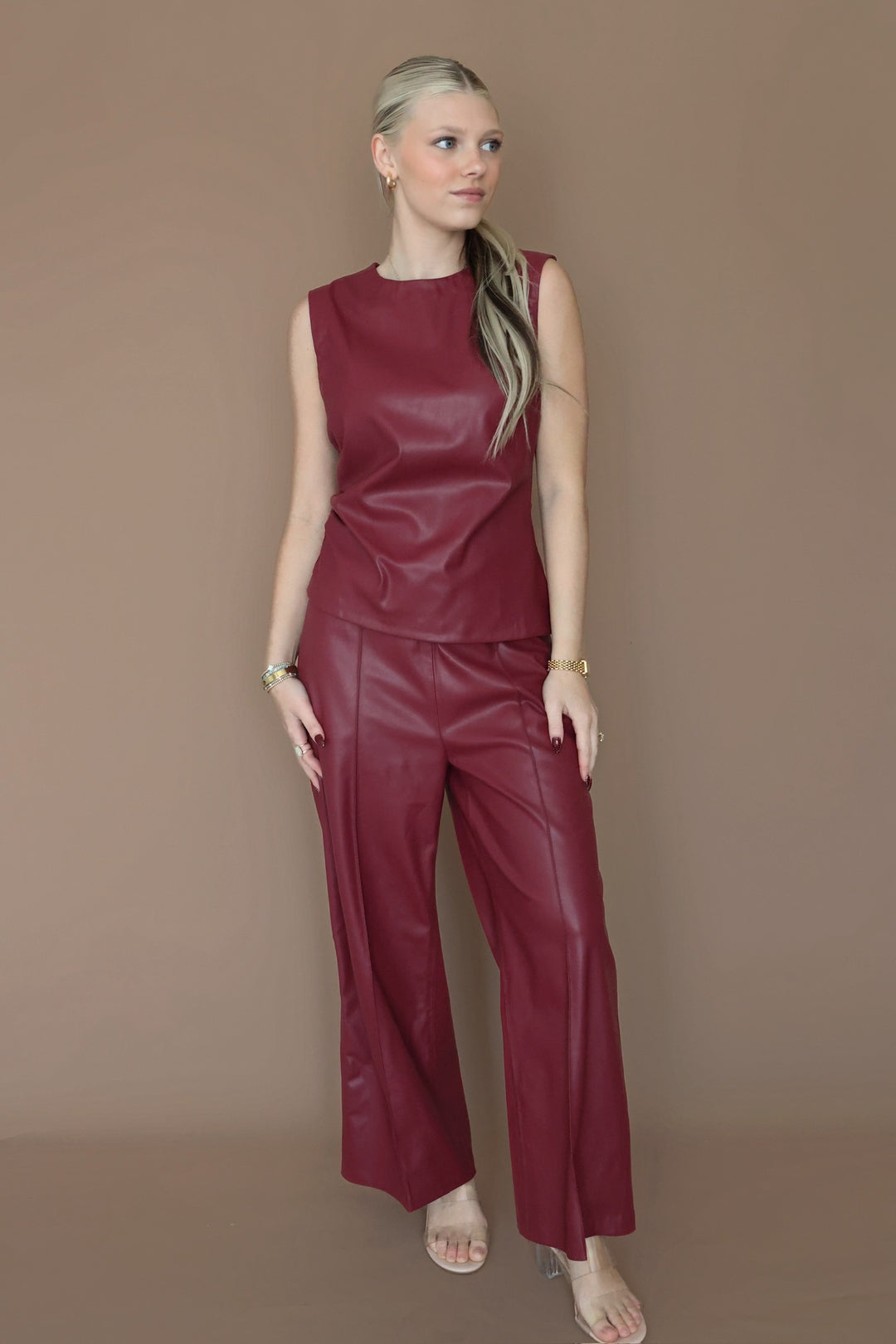 Sparkle Pants- Bordeaux