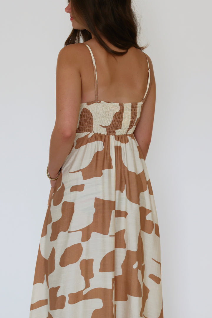 Terracotta Drift Maxi Dress