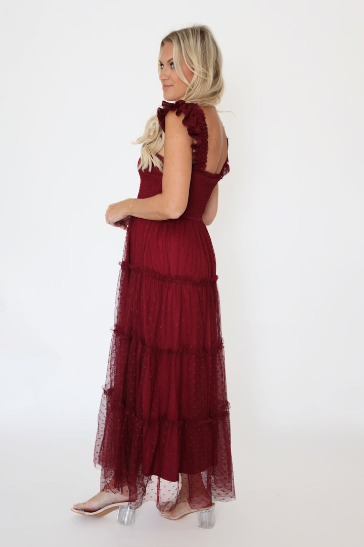 Bridgerton Midi Dress- Wine