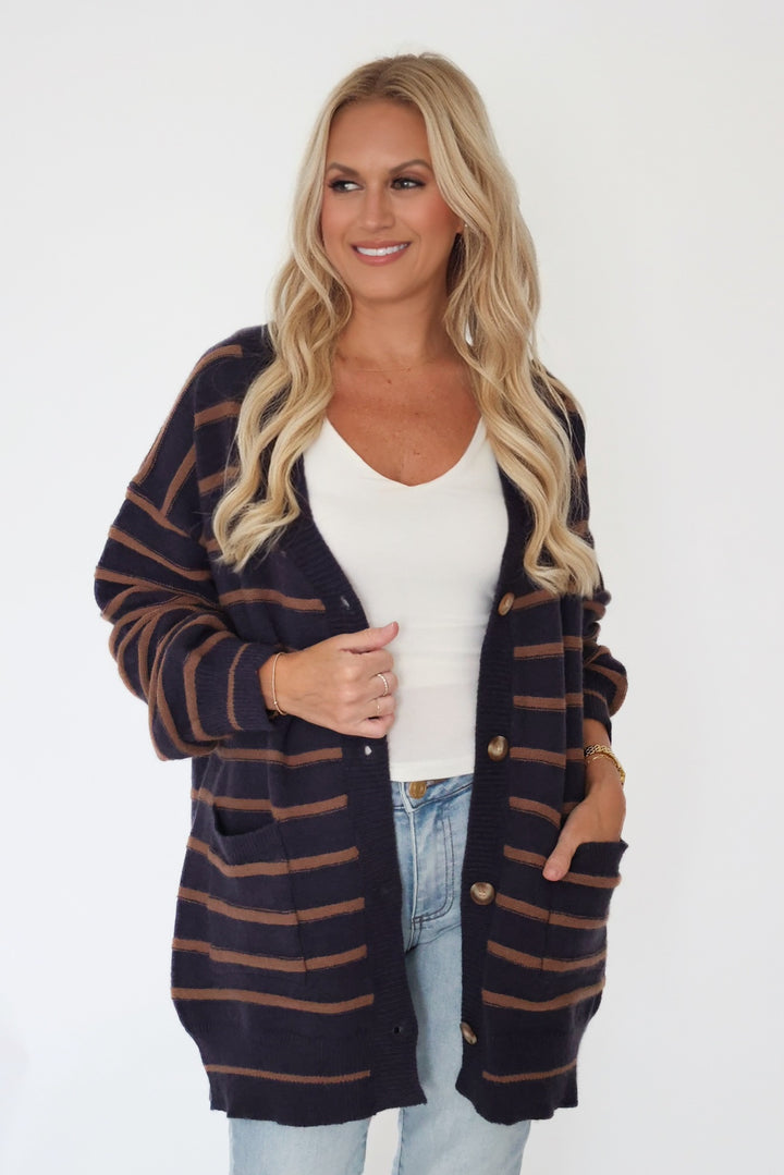 Cozy Days Cardigan - Navy