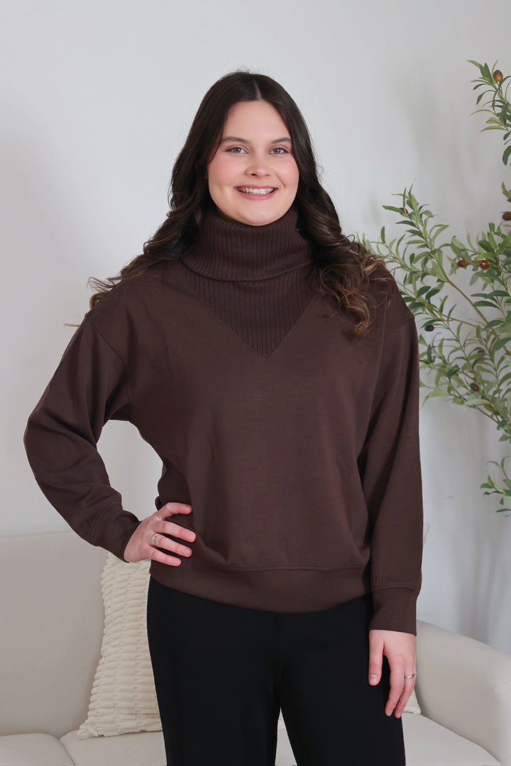 Scuba Luxe Turtleneck- Espresso