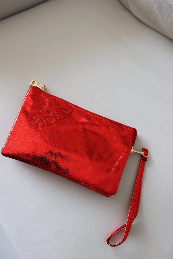 Riley Wristlet Crossbody- Metallic