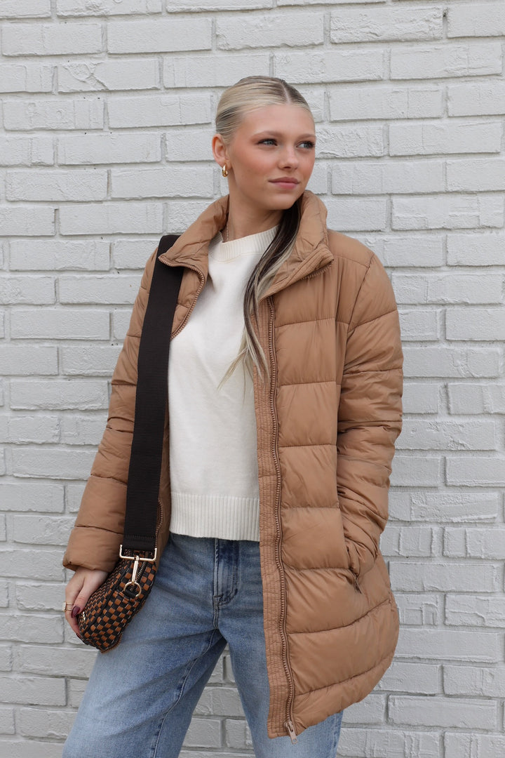 Global Puffer Jacket- Camel