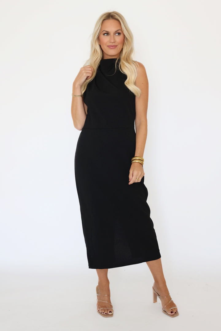 Reason To Celebrate Midi Dress - Black