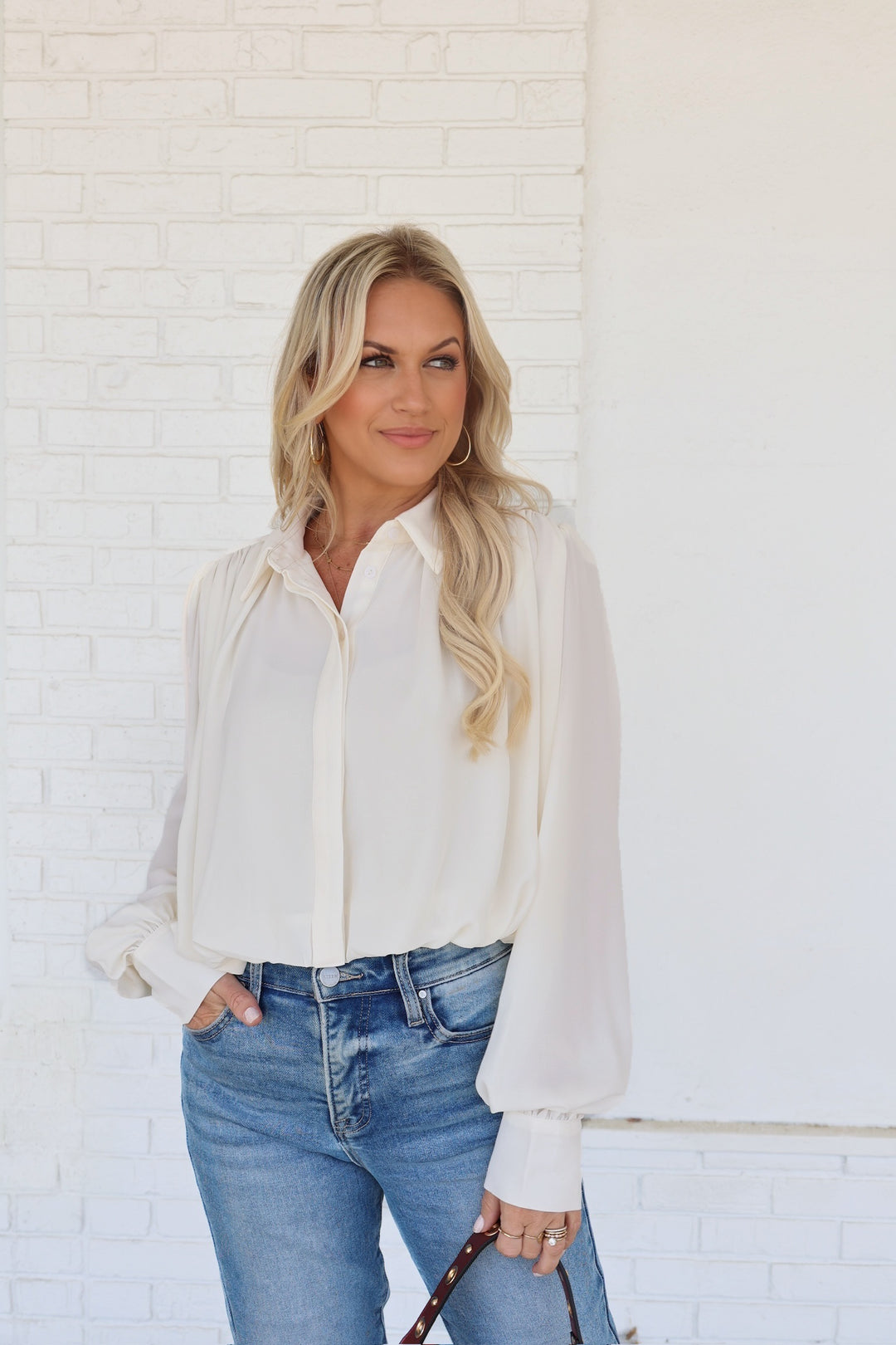 Bubble Blouse- Ivory