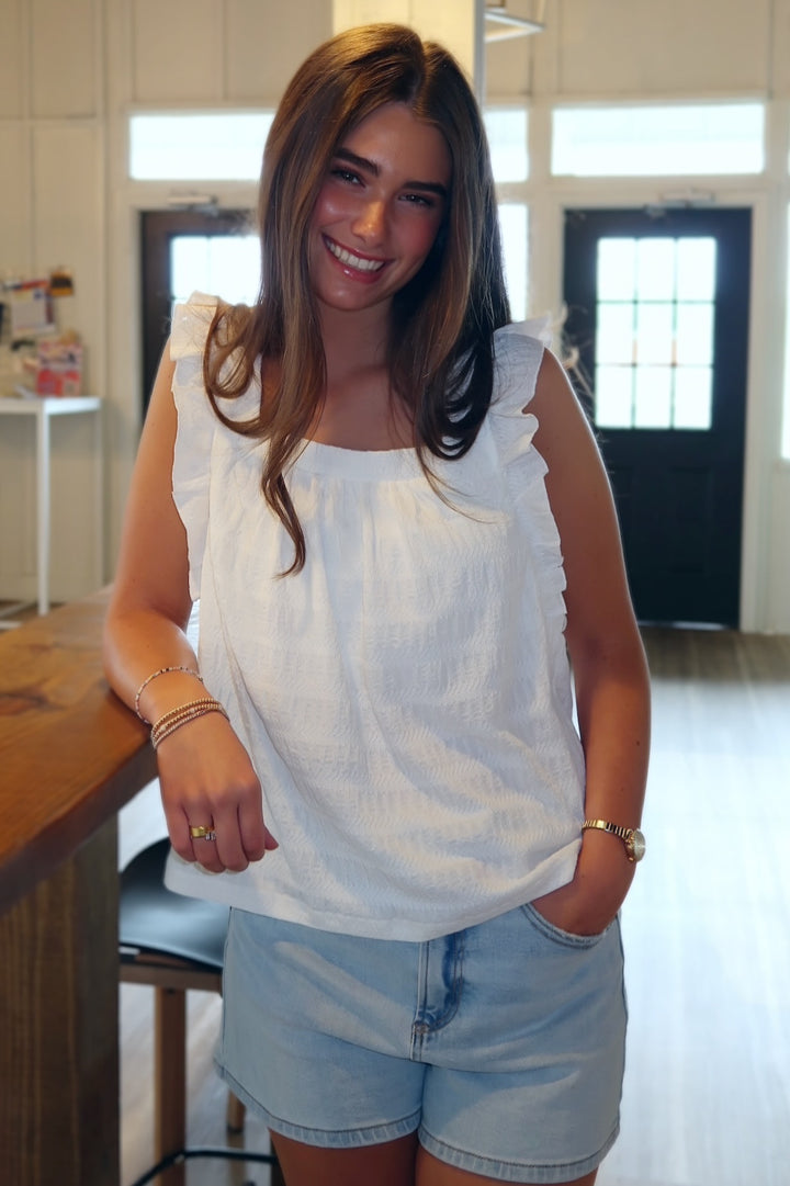 Kim Ruffle Top