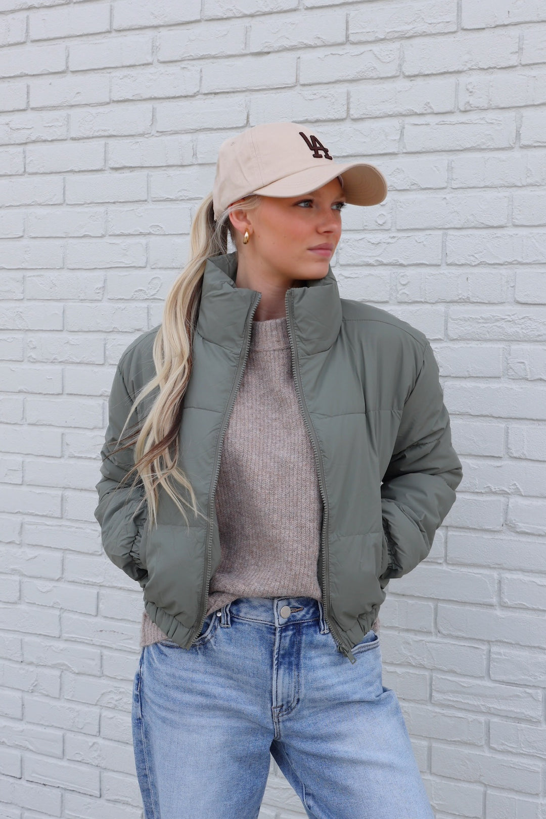 Cort Puffer Jacket- Olive