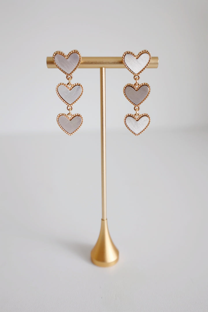 With Three Hearts Earring