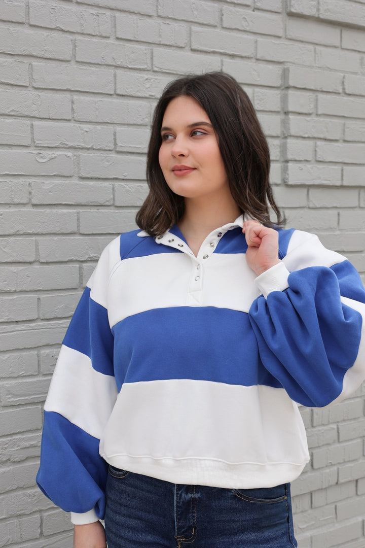 Everly Pullover- Blue