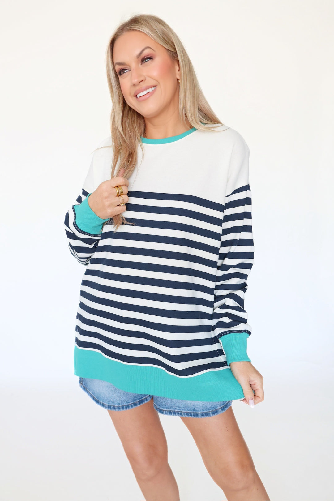 Layer Up Stripe Sweatshirt
