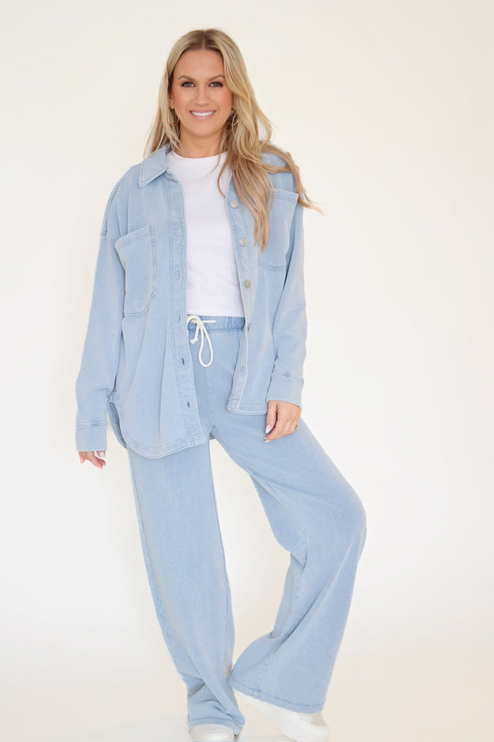 Hunter Knit Pant- Ocean Air Indigo