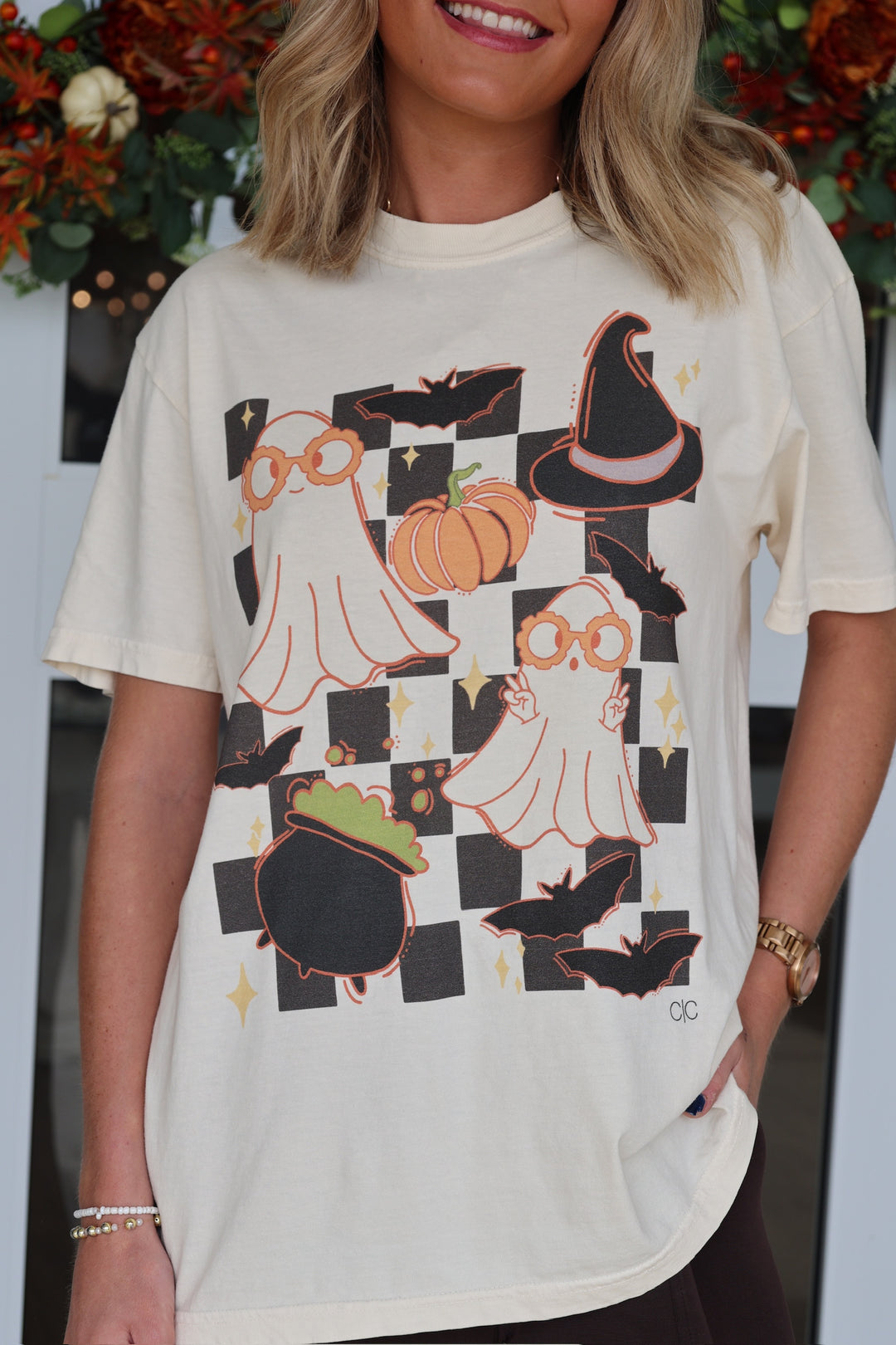 Checkered Ghost Tee