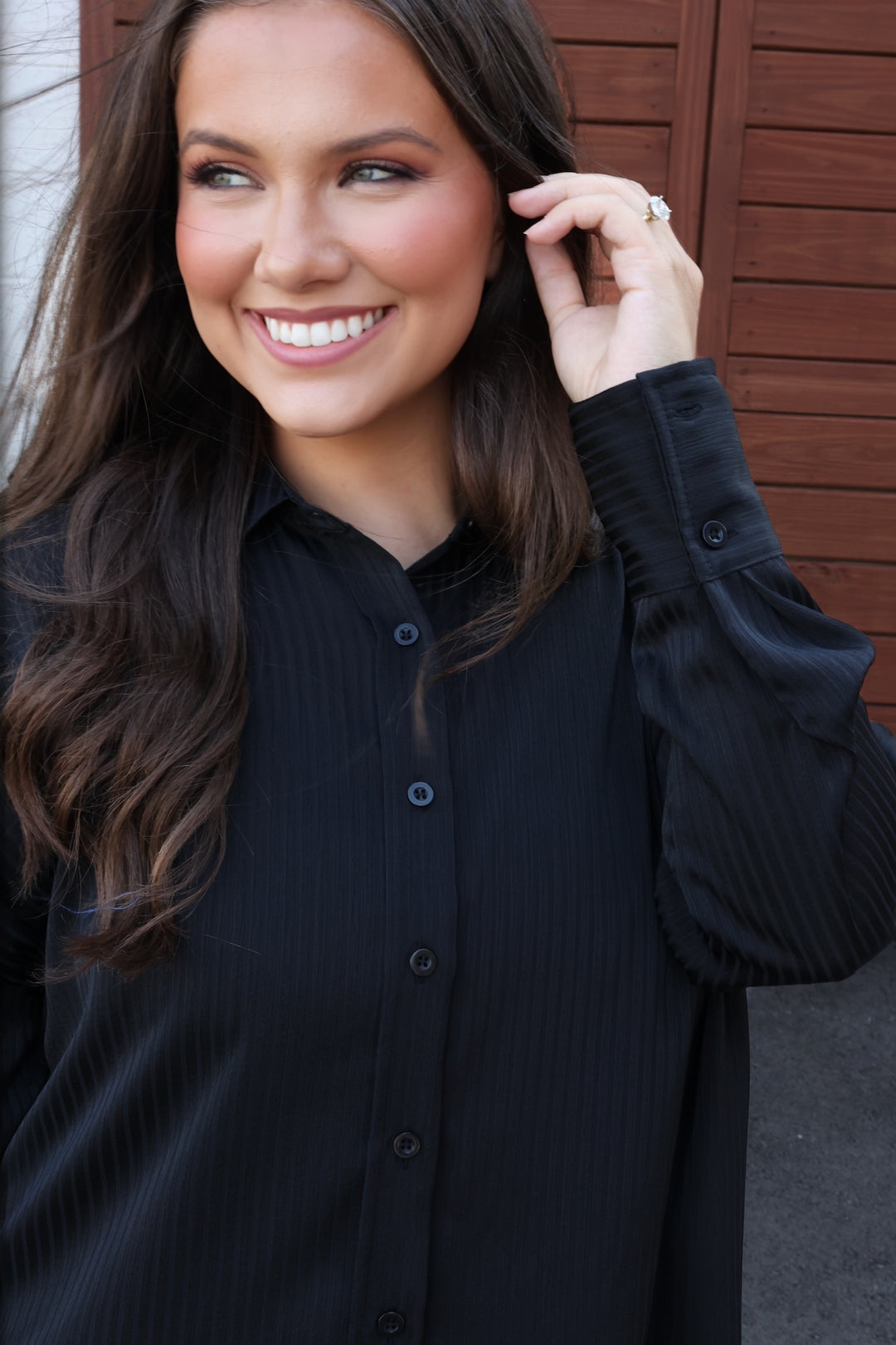 Brynn Pinstripe Button Down (FINAL SALE)