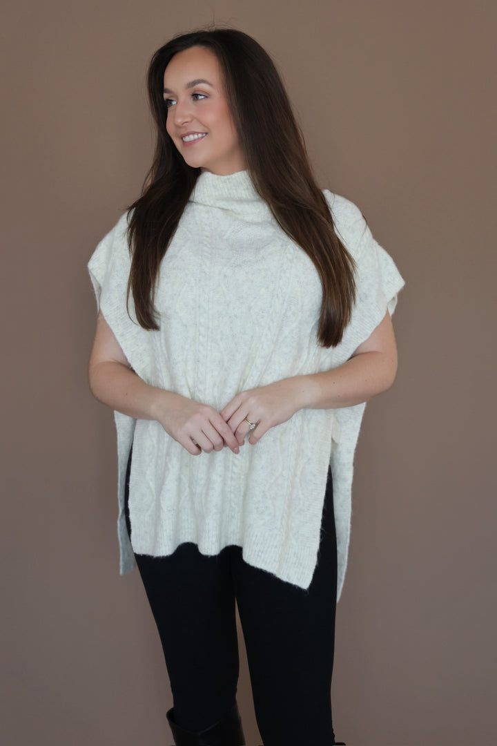 Natalie Poncho Sweater
