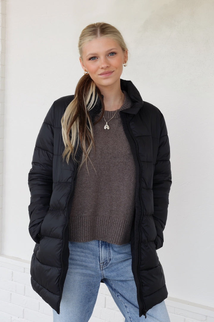 Global Puffer Jacket- Black