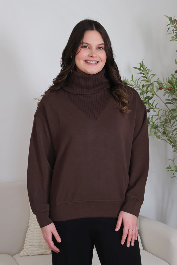 Scuba Luxe Turtleneck- Espresso