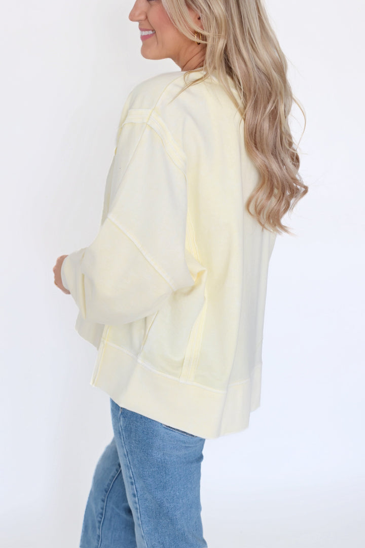 Saturday Sweatshirt- Yellow