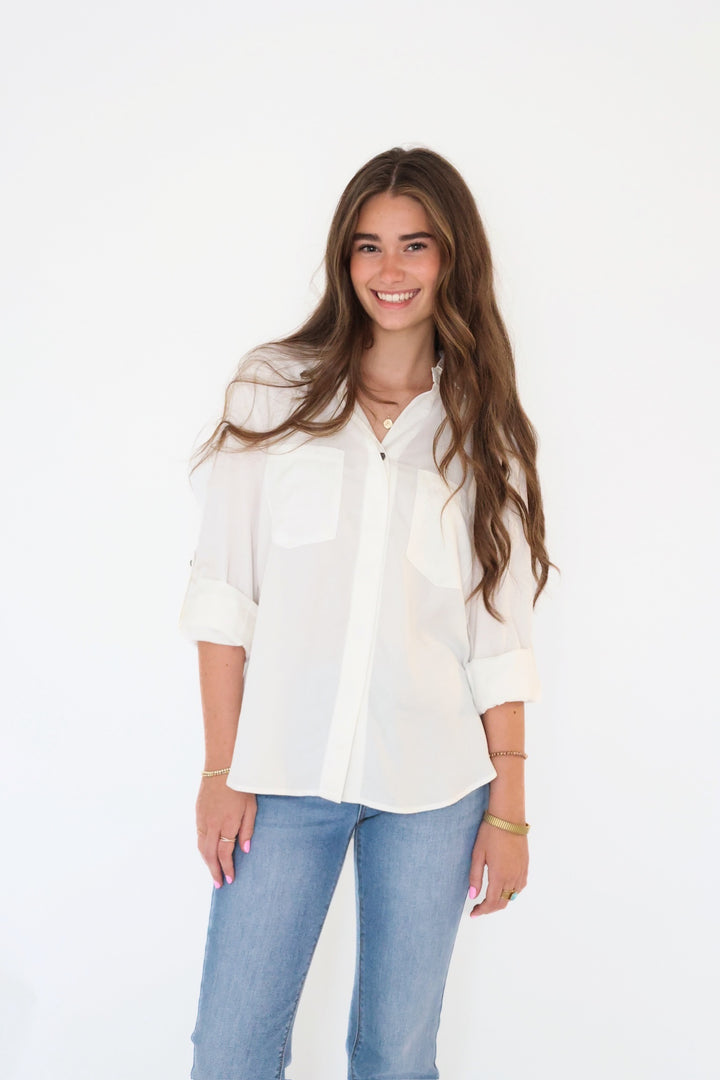 Elise Tencel Top- Off White
