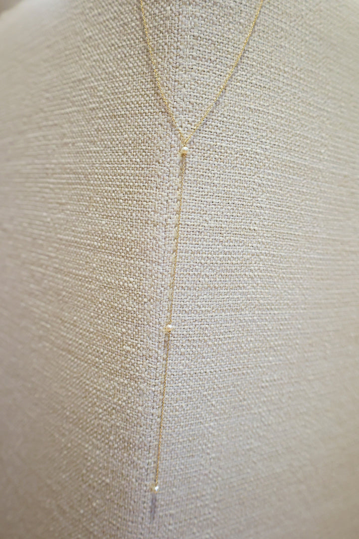 Cleo Lariat Necklace- Gold Filled