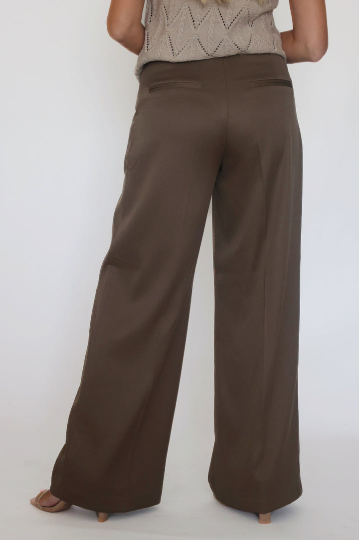 Lilibet Satin Pant - Khaki