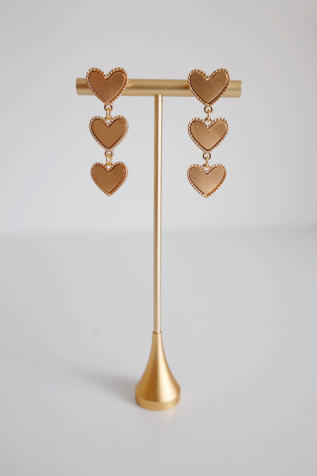 With Three Hearts Earring