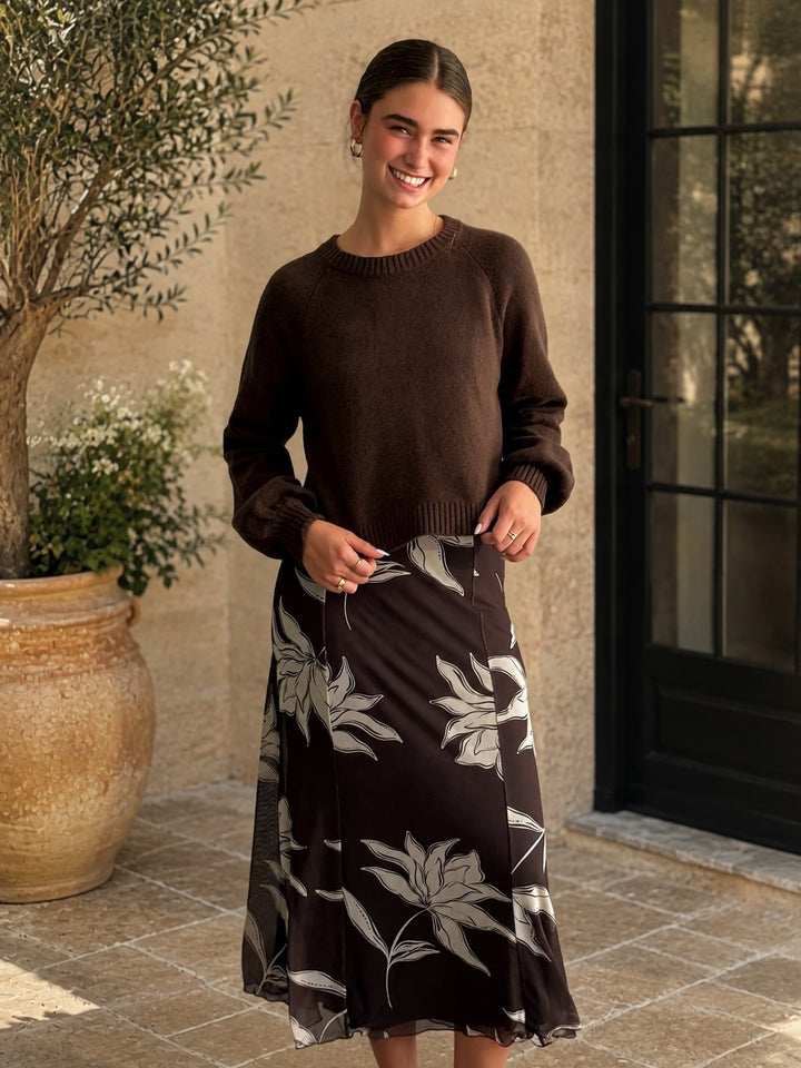 Coming Up Sweater- Dark Chocolate