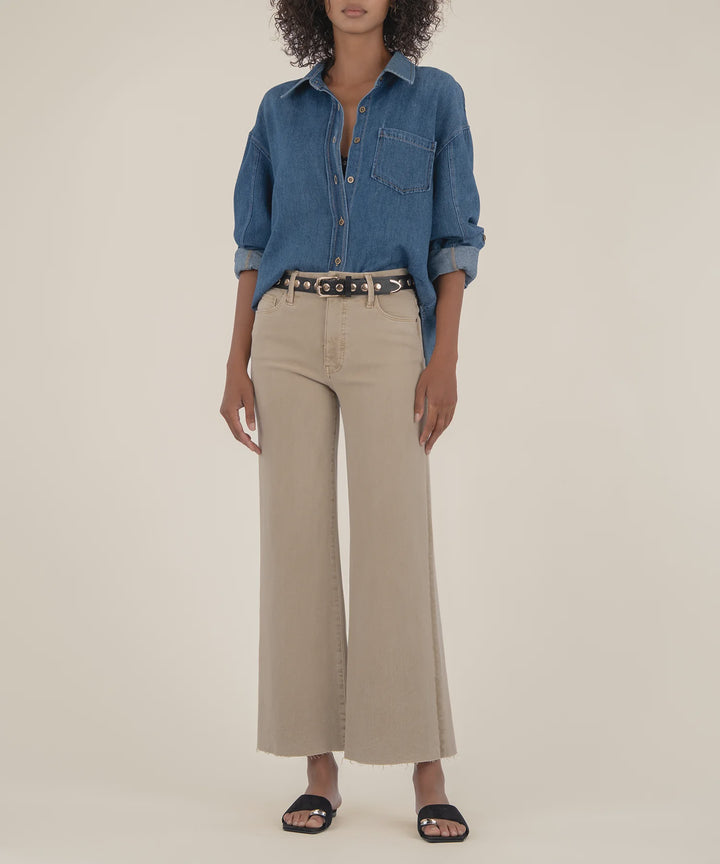 Meg High Rise Fab Ab- Biscuit