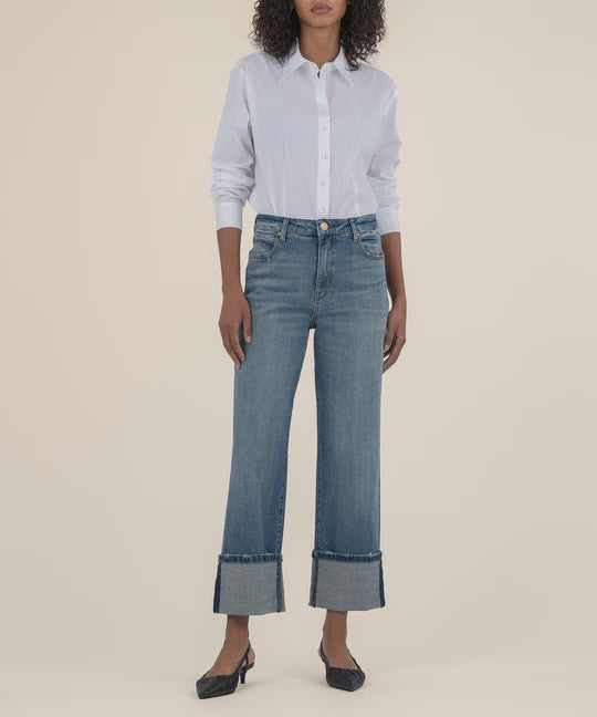 Sienna High Rise Wide Leg Jean - Cuddle