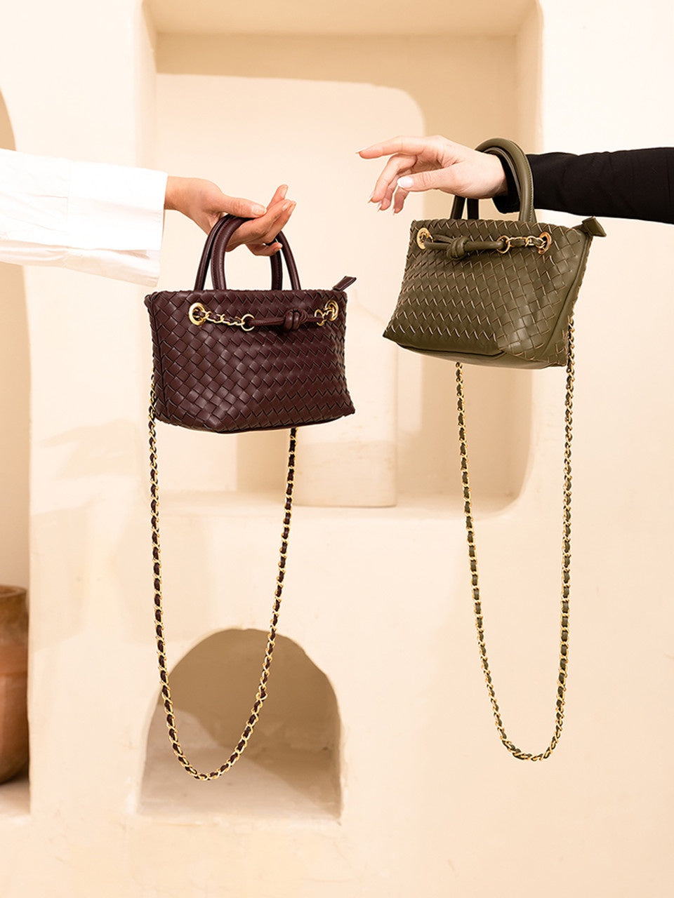 Fallon Woven Handbag