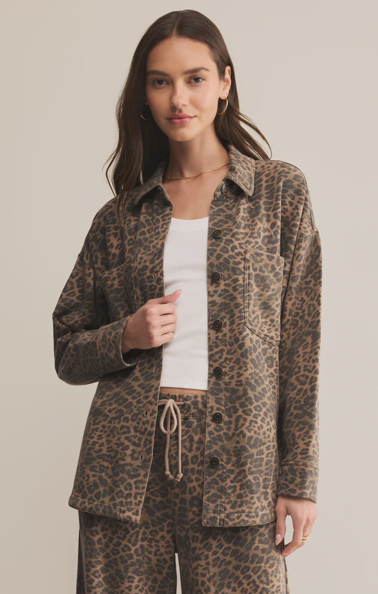 All Day Knit Jacket - Leopard