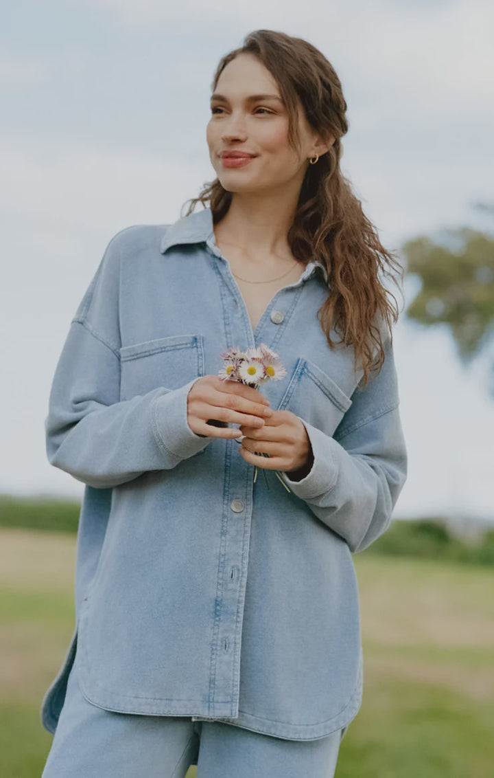 All Day Knit Jacket- Ocean Air