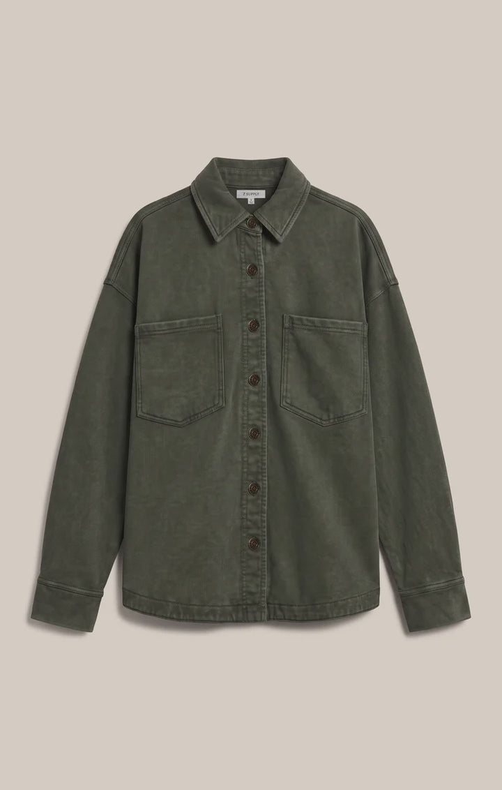 All Day Knit Jacket- Olive