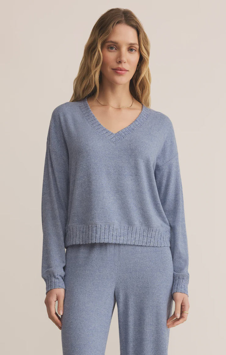 Courtney Top- Blue Velvet