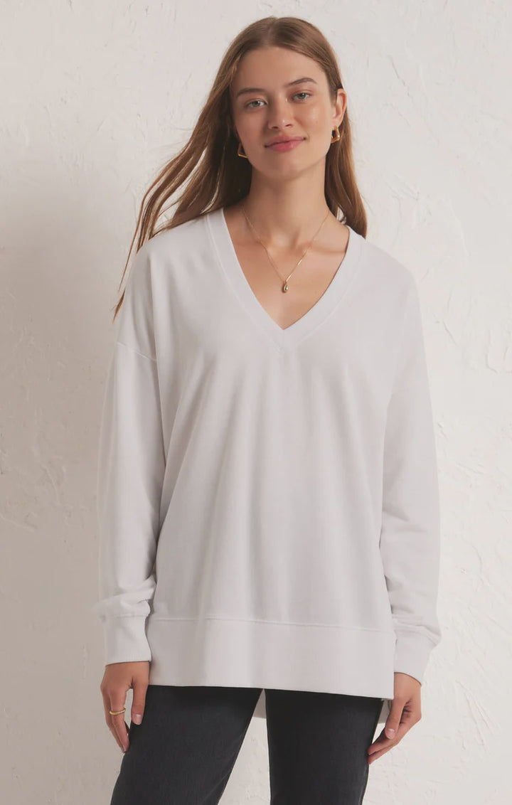 Modern V-Neck Weekender- White