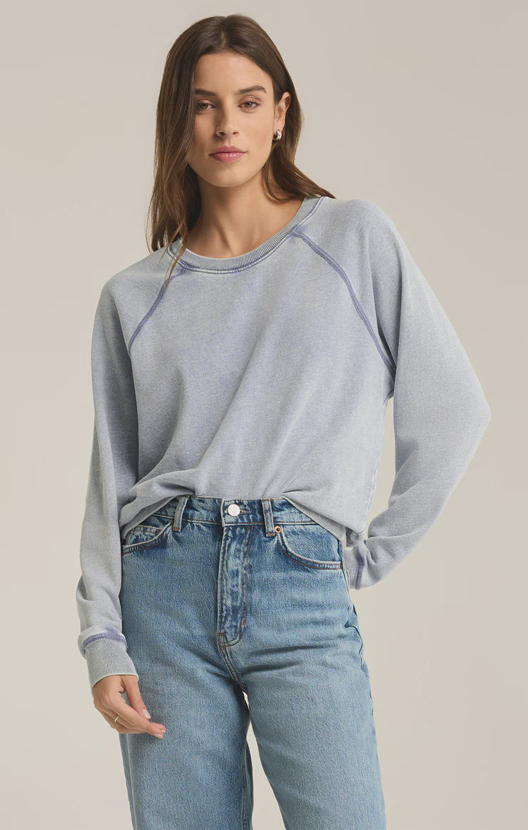 Saldana Knit Top - Washed Indigo