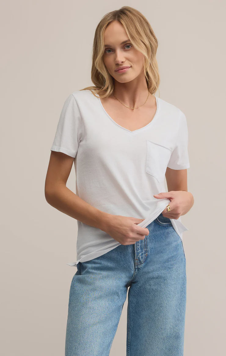 Modern Pocket Tee- White