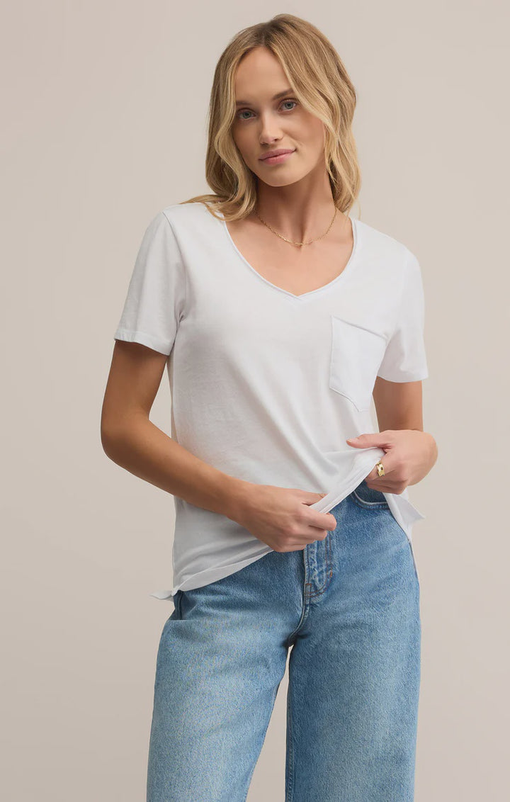 Modern Pocket Tee- White