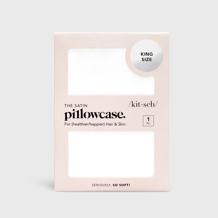 King Satin Pillow Case - Ivory