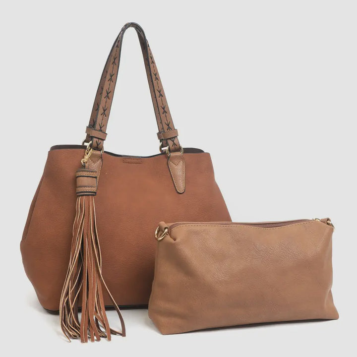 Aliza 2-in-1 Satchel - Brown (FINAL SALE)