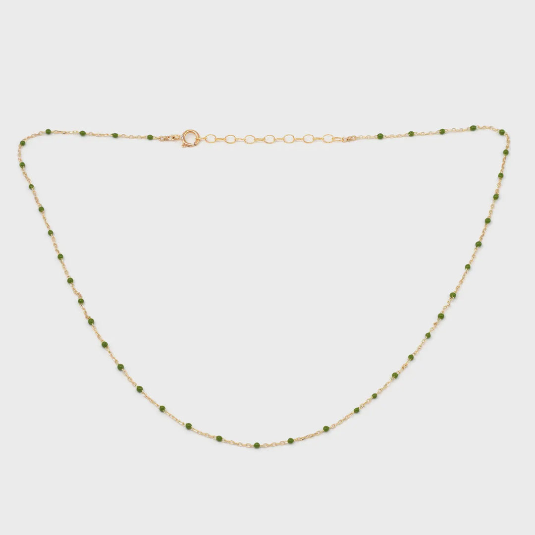 Enamel & Gold Necklace