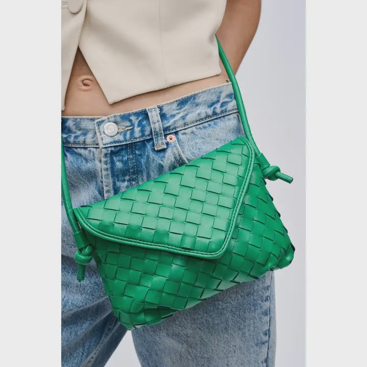 Kylo Woven Crossbody - Kelly Green