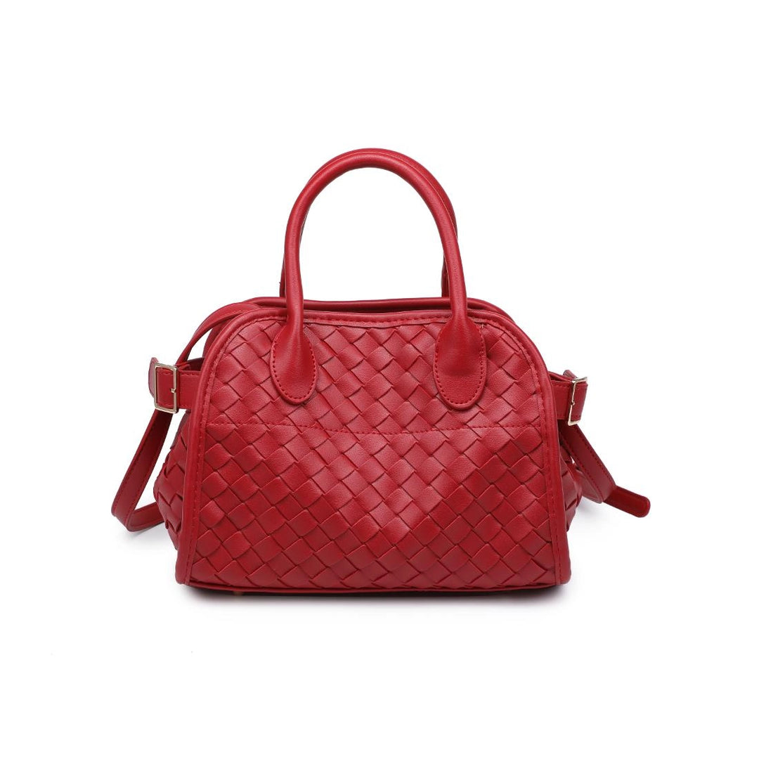 Kristie Woven Handbag- Red